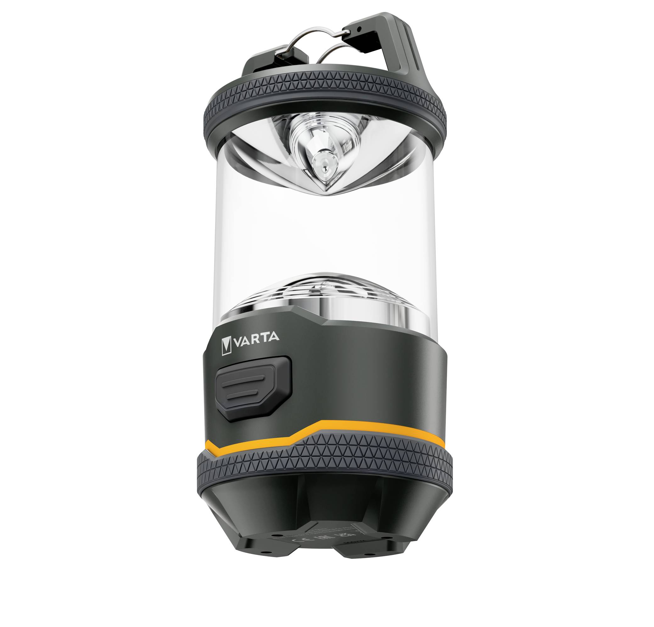 Varta 16550101111 Outdoor-Sportlaterne L10 4AA ohne Batterien LED Camping-Laterne 170 lm batteriebetrieben 262 g Schwarz, Gelb