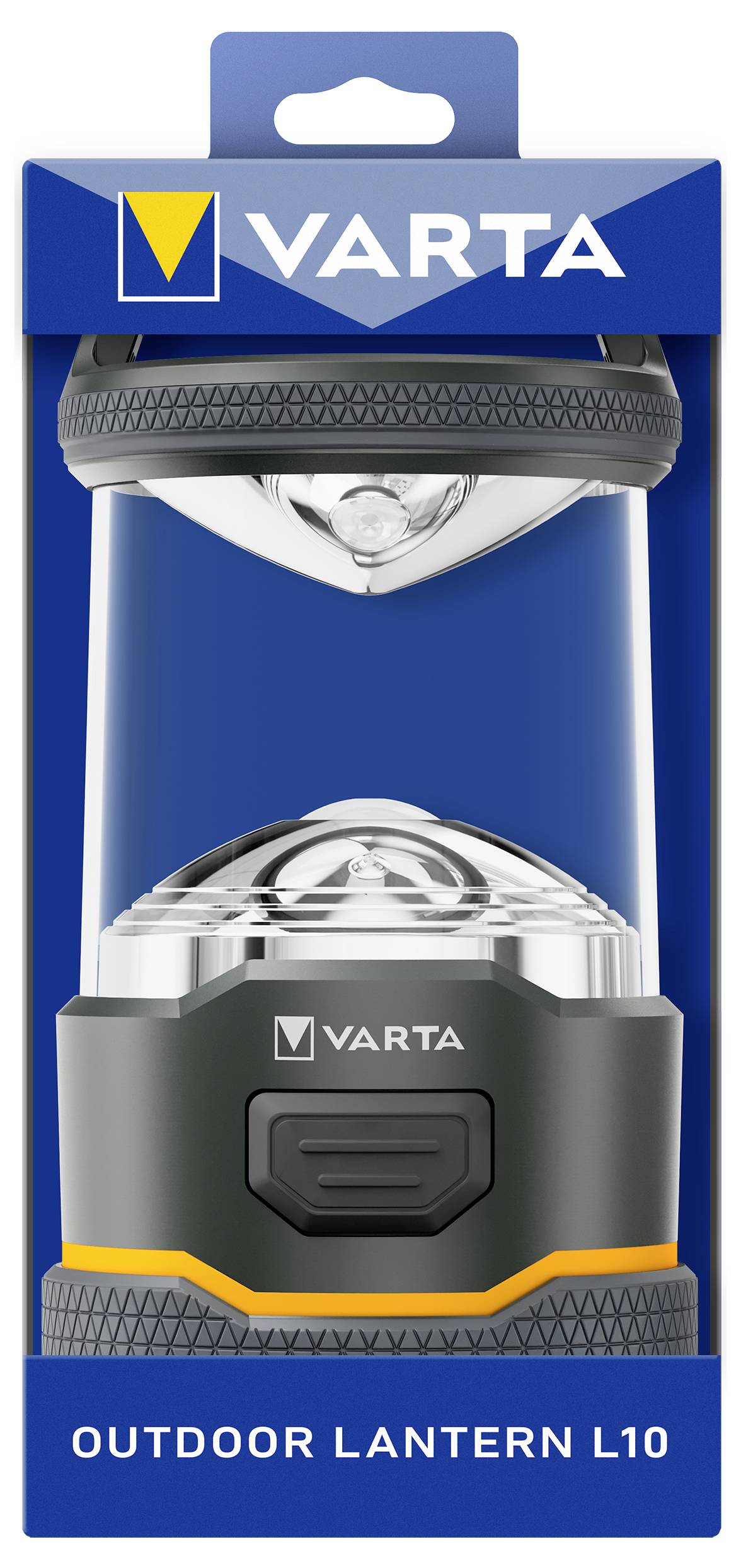 Varta 16550101111 Outdoor-Sportlaterne L10 4AA ohne Batterien LED Camping-Laterne 170 lm batteriebetrieben 262 g Schwarz, Gelb