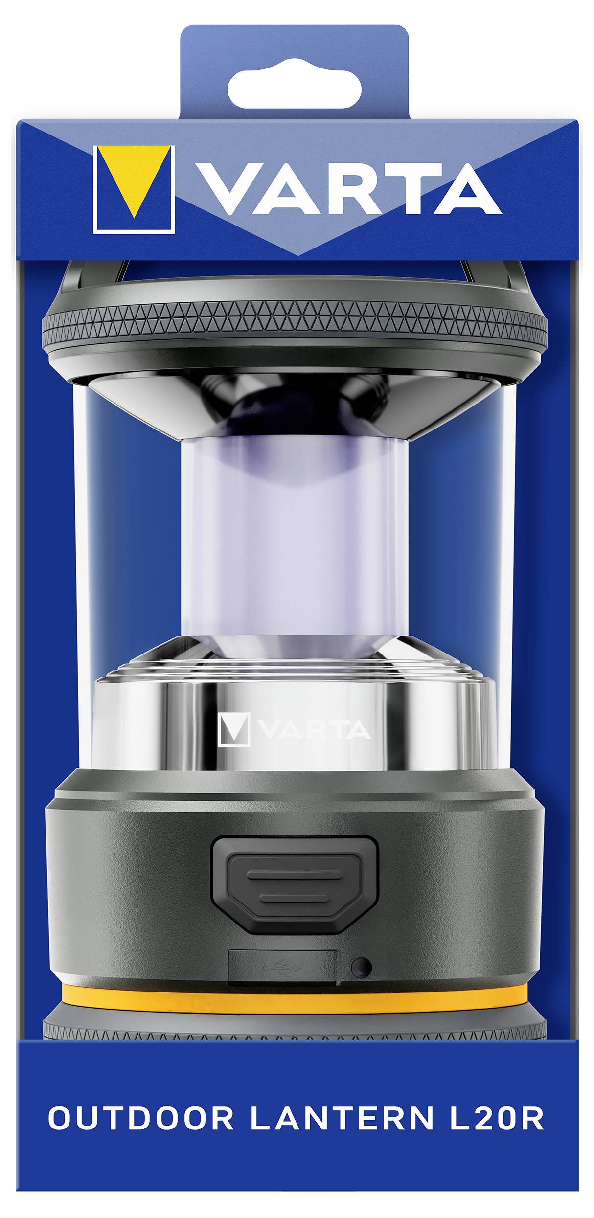Varta 17550101111 VARTA Outdoor-Sportlaterne L20R LED Camping-Laterne 420 lm akkubetrieben 400 g Schwarz, Gelb