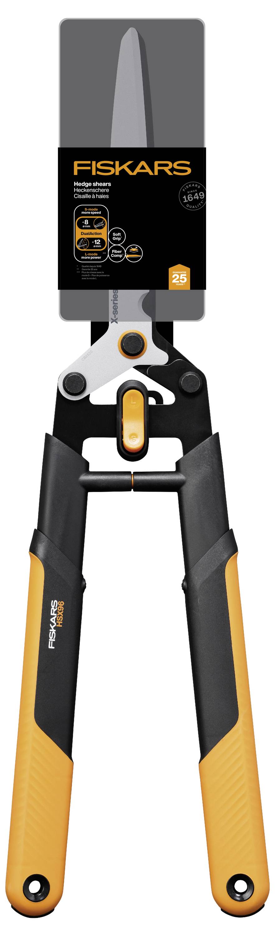 Fiskars X-series DualAction HSX96 Heckenschere Softgriff