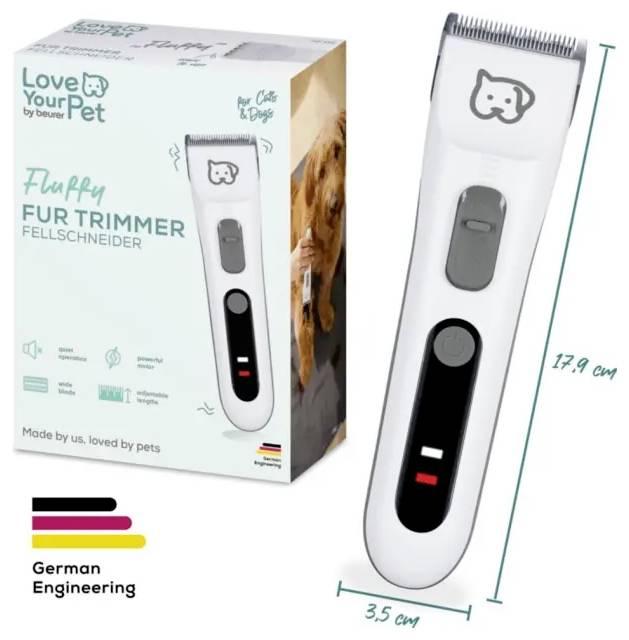 Beurer PP 110 Fluffy Fellschneider Tierhaarschneider Weiß, Grau 1St.