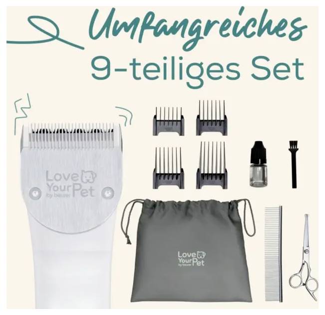 Beurer PP 110 Fluffy Fellschneider Tierhaarschneider Weiß, Grau 1St.