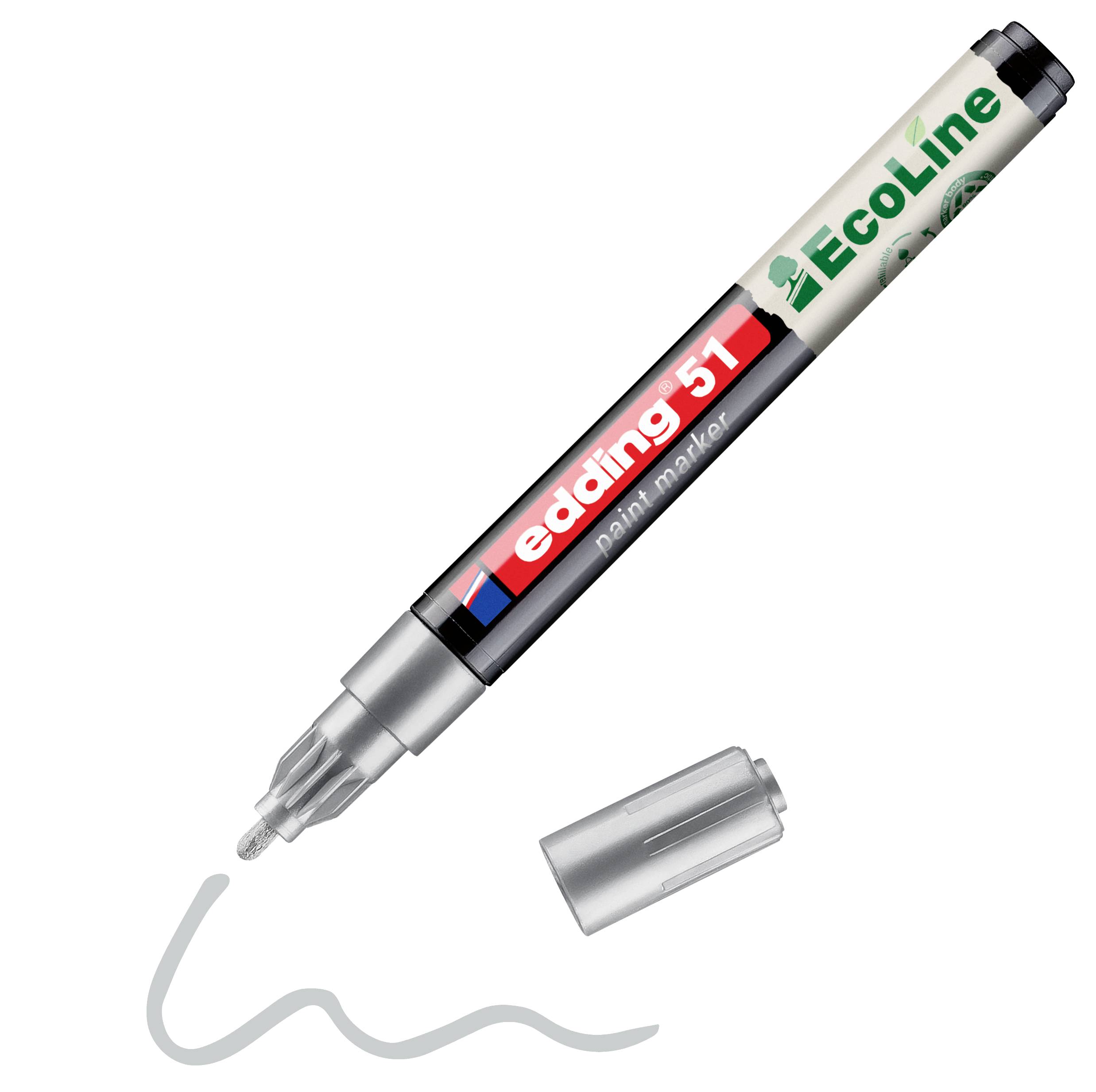 Silber-Edding 51 Lackmarker mit der Bezeichnung „Ecoline