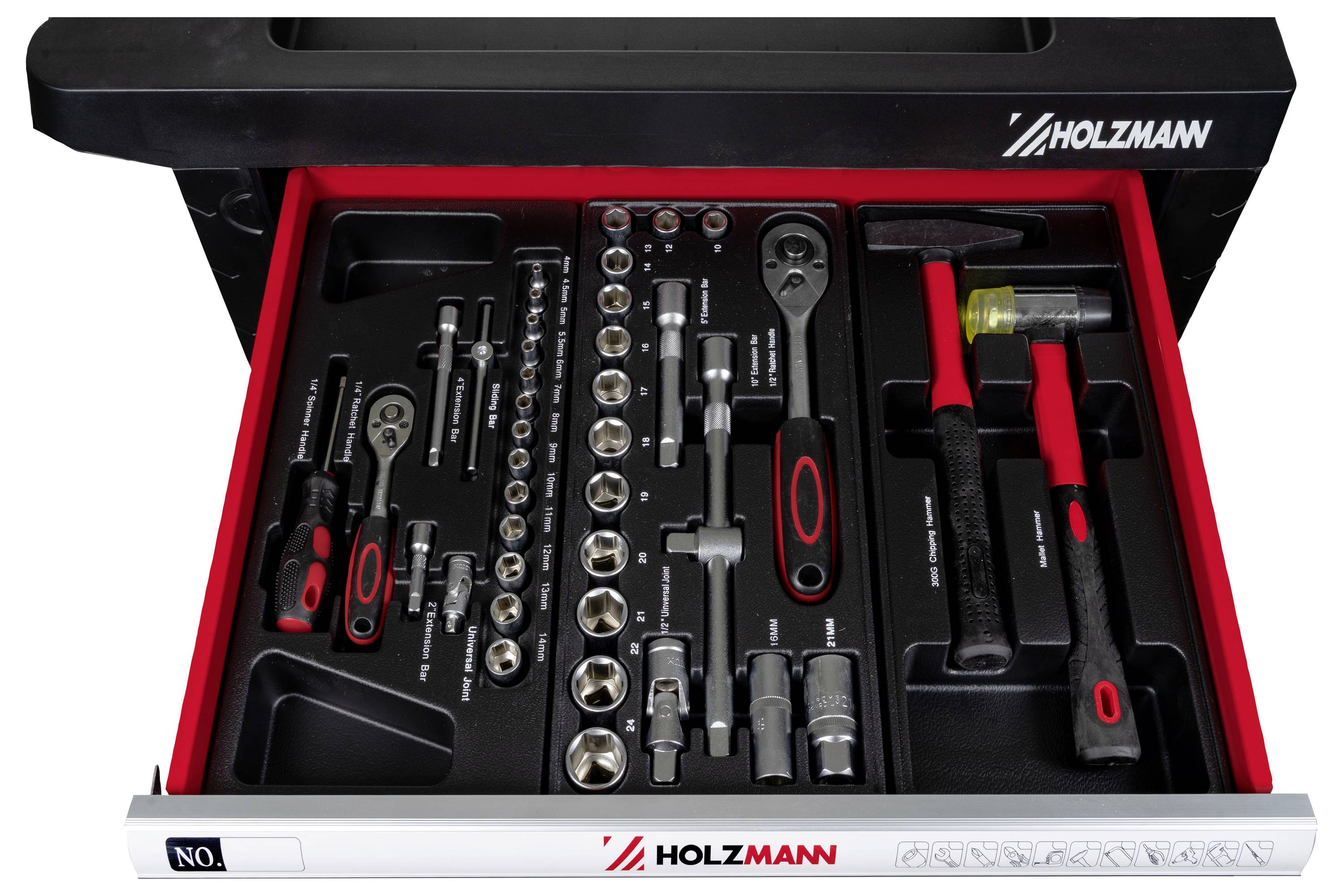 Holzmann Maschinen WW770W Werkstattwagen Metall, Kunststoff Herstellerfarbe: Rot