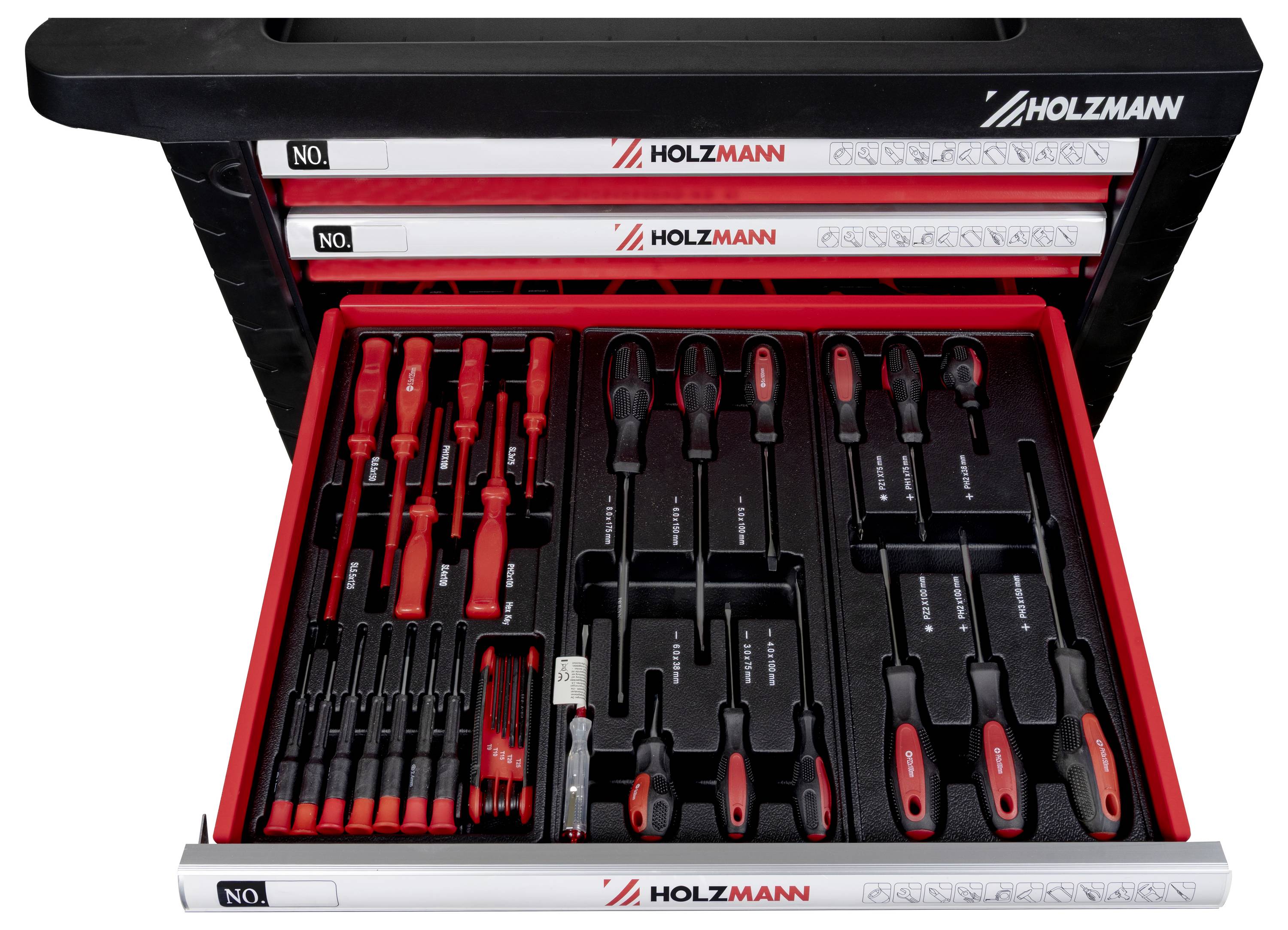 Holzmann Maschinen WW770W Werkstattwagen Metall, Kunststoff Herstellerfarbe: Rot