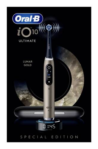 Braun Bra Oral-B iO Series 10 UltimateLunar Gold 17398125 Elektrische Zahnbürste Schwarz