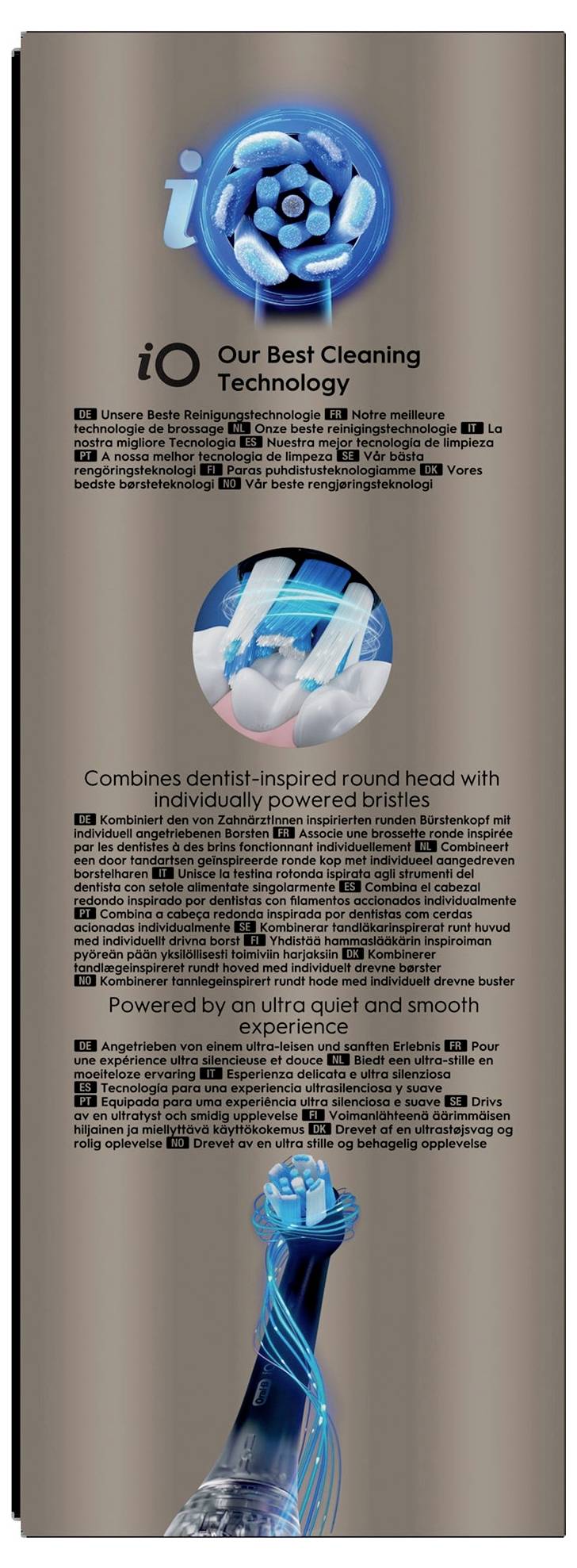 Braun Bra Oral-B iO Series 10 UltimateLunar Gold 17398125 Elektrische Zahnbürste Schwarz