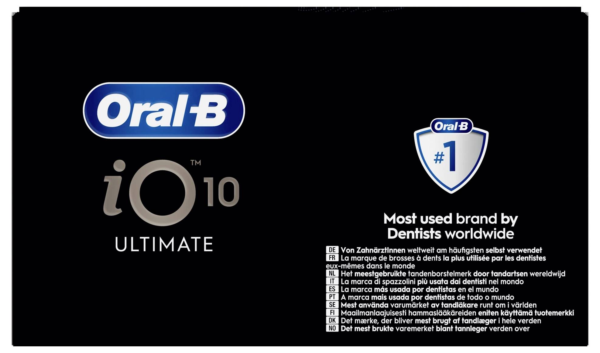 Braun Bra Oral-B iO Series 10 UltimateLunar Gold 17398125 Elektrische Zahnbürste Schwarz