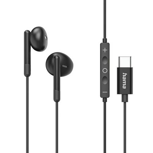 Hama Classy Earplugs kabelgebunden Schwarz Lautstärkeregelung
