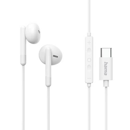 Hama Classy Earplugs kabelgebunden Weiß Lautstärkeregelung