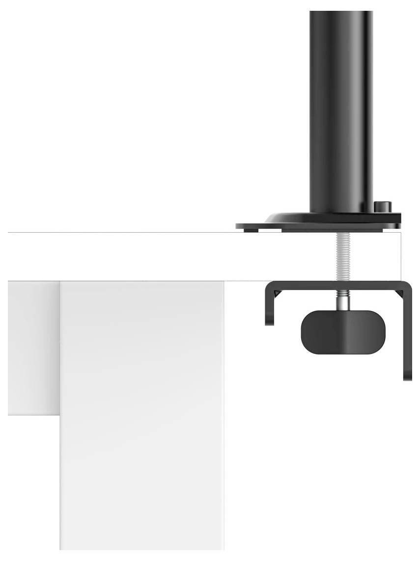 Hama Monitor-Tischhalterung 1 88,9cm (35") Schwarz Neigbar, Höhenverstellbar, Rotierbar, Schwenkbar