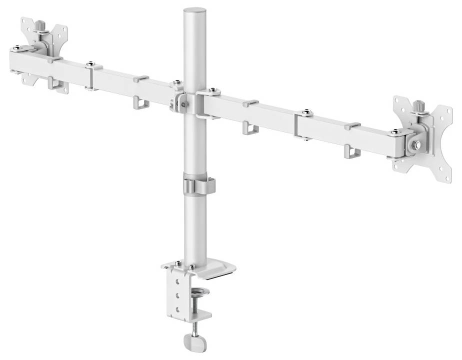 Hama Monitor-Tischhalterung 2 Display(s) 88,9cm (35") Weiß Höhenverstellbar, Schwenkbar, Rotierbar, Neigbar