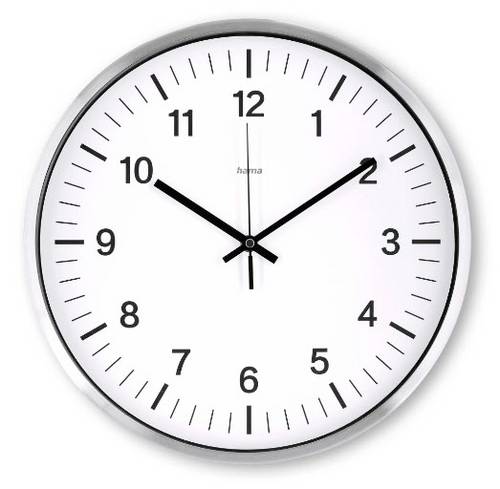 Hama Java Funkgesteuerte Uhr Rund Silber