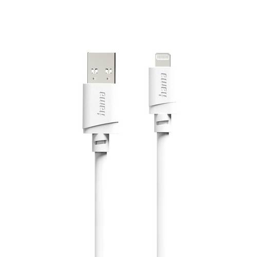 Hama USB-Ladekabel USB 2.0 Apple Lightning Stecker, USB-A Stecker 2 m Weiß 00201801