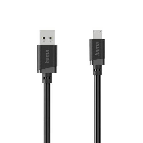 Hama USB-Kabel USB 2.0 USB-A Stecker, USB-Micro-A Stecker 1 m Schwarz 00201803