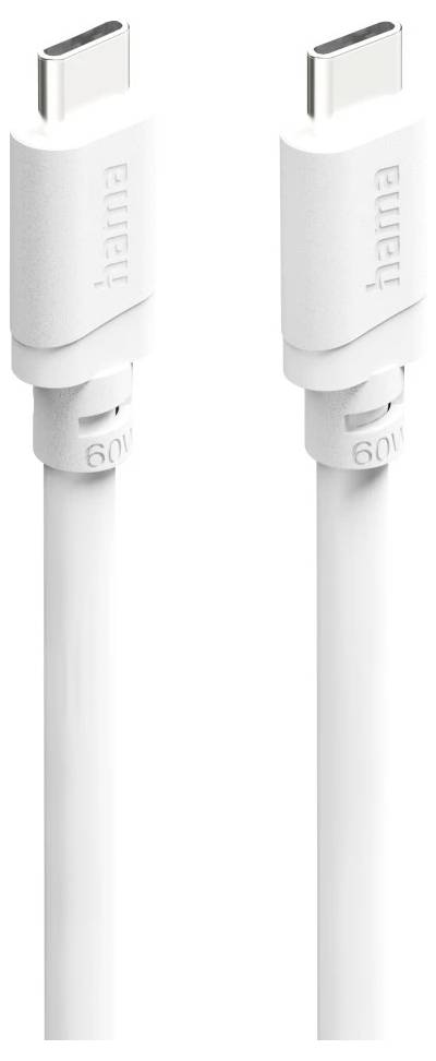 Hama USB-Ladekabel USB 2.0 USB-C® Stecker 2m Weiß 00201809