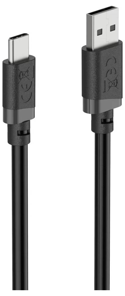 Hama USB-Ladekabel USB 2.0 USB-A Stecker, USB-C® Stecker 1m Schwarz 00201811
