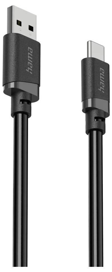 Hama USB-Ladekabel USB 2.0 USB-A Stecker, USB-C® Stecker 1m Schwarz 00201811