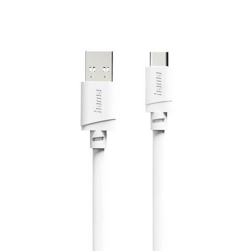 Hama USB-Ladekabel USB 2.0 USB-A Stecker, USB-C® Stecker 2 m Weiß 00201813