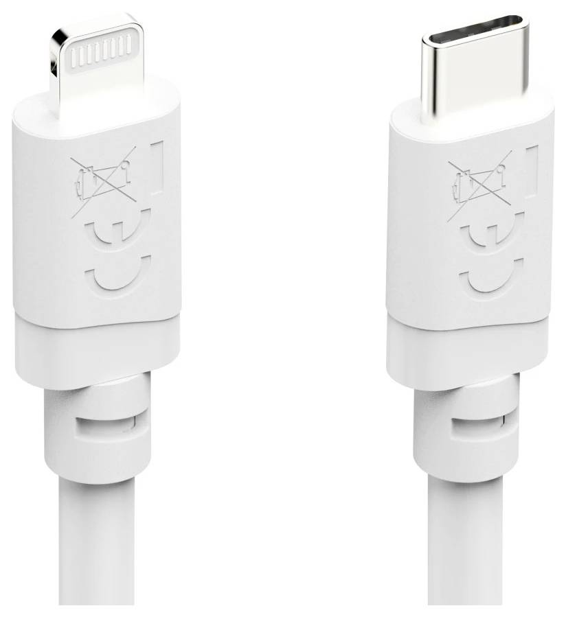 Hama USB-Ladekabel USB 2.0 USB-C® Stecker, Apple Lightning Stecker 2m Weiß 00201816