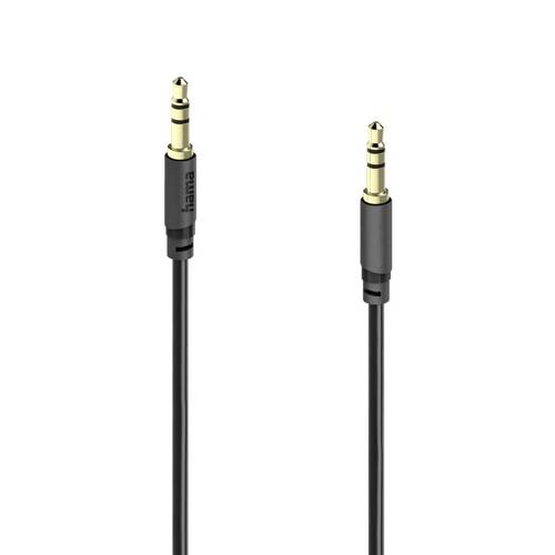 Hama 00202011 Klinke Audio Anschlusskabel [1x Klinkenstecker 3.5 mm - 1x Klinkenstecker 3.5 mm] 0.5