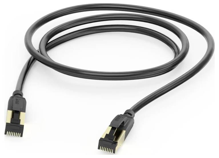 hama 00202001 Netzwerkkabel, CAT-8, 40 Gbit/s, S/FTP geschirmt, 1,5 m