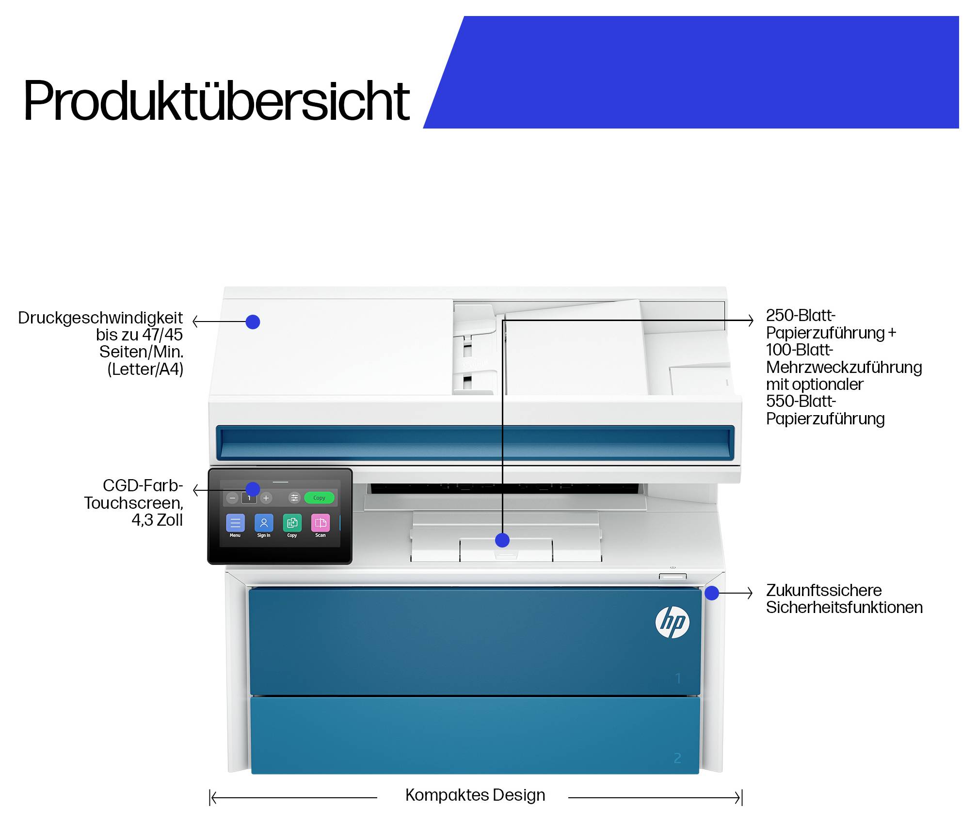 HP LaserJet Pro MFP 4113fdng Multifunktionsdrucker Laser Schwarz-Weiß A4 Drucker
