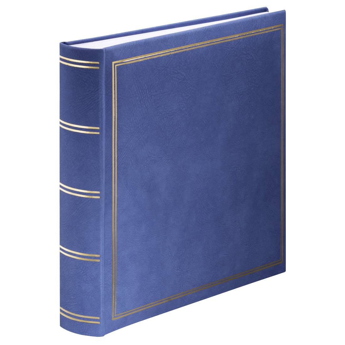 Blaues Hardcover-Buch mit goldenem Rand und Rückengoldfärbung, geschlossen auf weißem Hintergrund dargestellt.