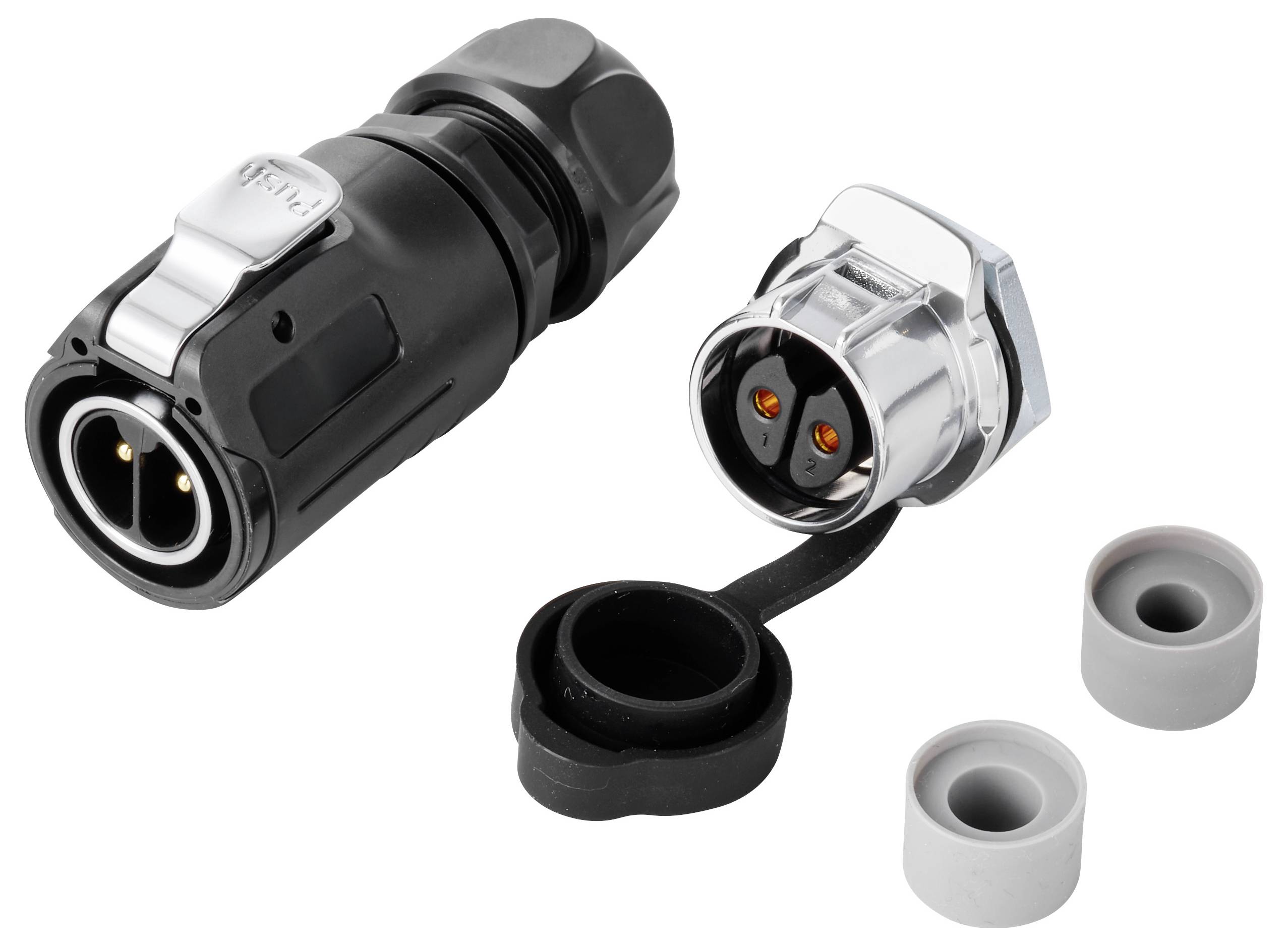 TRU COMPONENTS TC-15034244 Steckverbinder-Set Wasserdichter Steckverbinder Gesamtpolzahl: 2 1St.