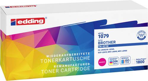 Edding Toner ersetzt Brother TN-421M Kompatibel Magenta 1800 Seiten EDD-1079 18-1079