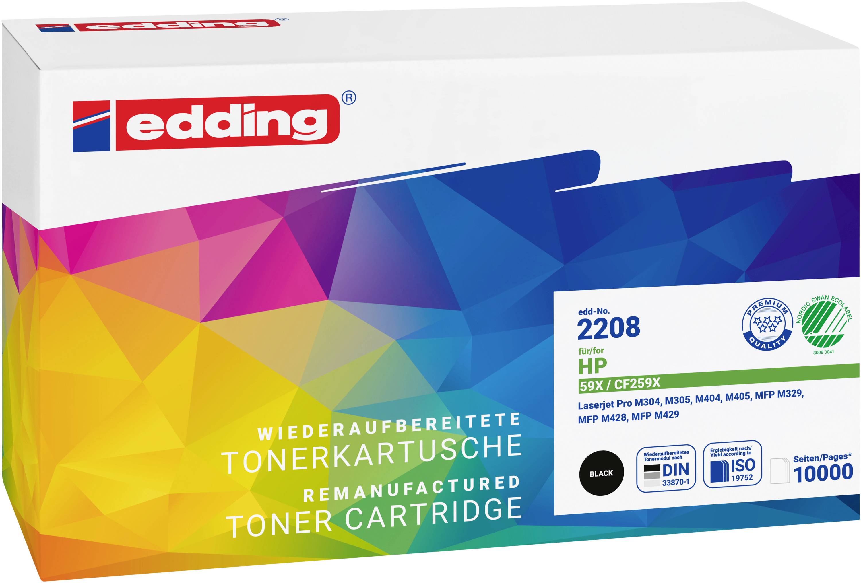 Edding Toner ersetzt HP 59X (CF259X) Kompatibel Schwarz 10000 Seiten EDD-2208 18-2208