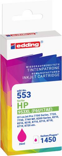 Edding Druckerpatrone ersetzt HP 953XL (F6U17AE) Kompatibel Magenta EDD-553 18-553