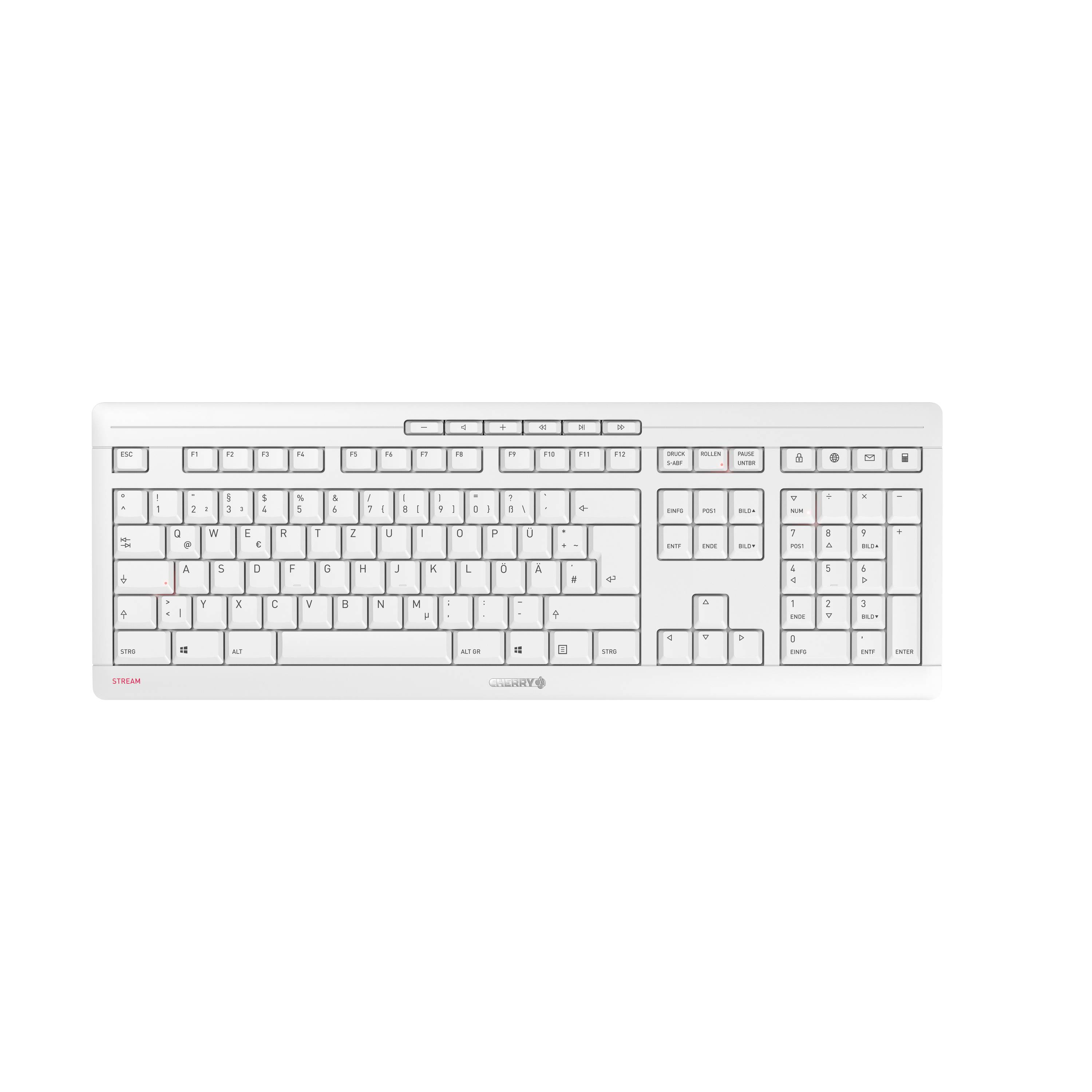 CHERRY STREAM DESKTOP RECHARGE 8560 / CH / GREY Kabellos Tastatur, Maus-Set Deutsch, QWERTZ Grau