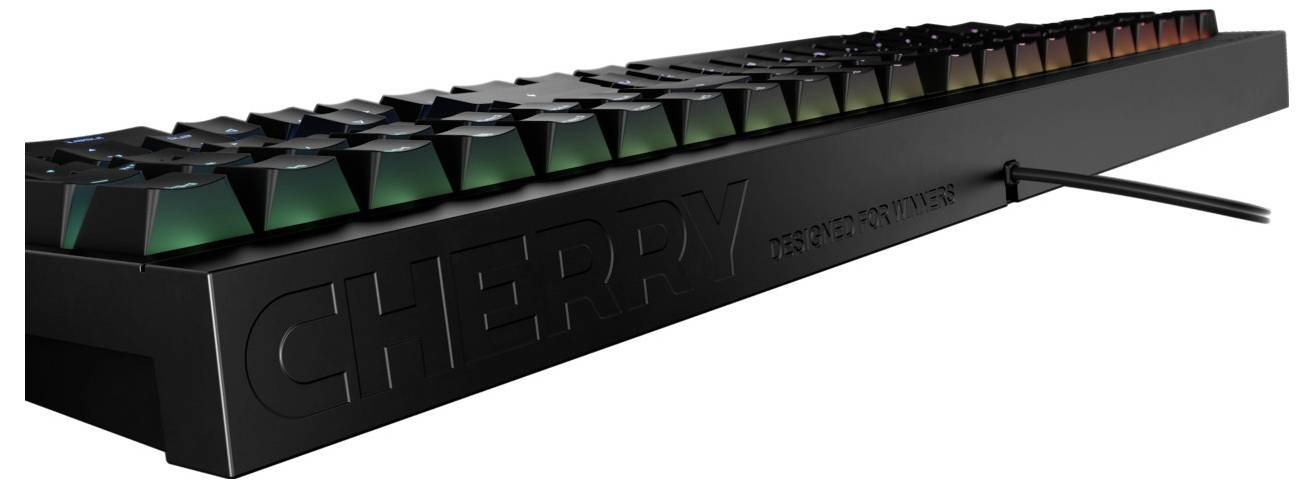 CHERRY MX 2.0S RGB / DE / BLACK Kabelgebunden Tastatur Deutsch, QWERTZ Schwarz