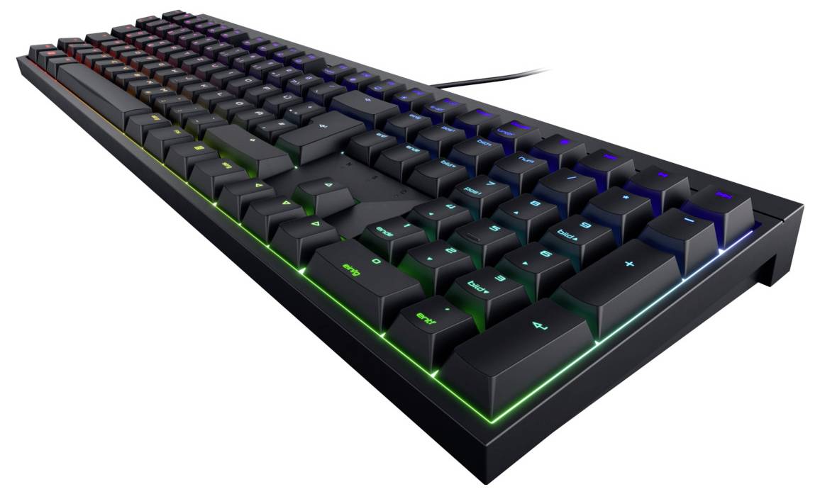 CHERRY MX 2.0S RGB / DE / BLACK Kabelgebunden Tastatur Deutsch, QWERTZ Schwarz