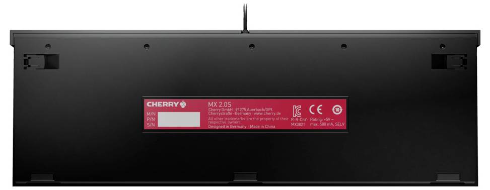 CHERRY MX 2.0S RGB / DE / BLACK Kabelgebunden Tastatur Deutsch, QWERTZ Schwarz