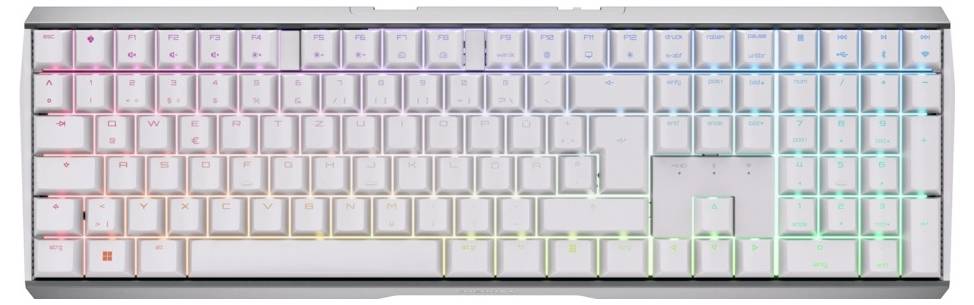 Cherry XTRFY MX 3.0S Wireless RGB Bluetooth®, Funk Tastatur RGB-Beleuchtung Deutsch, QWERTZ Weiß
