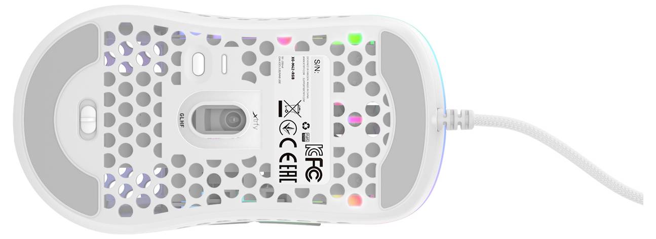 Cherry XTRFY M42 RGB Maus Ohne (Ansteuerung über Computer) Weiß