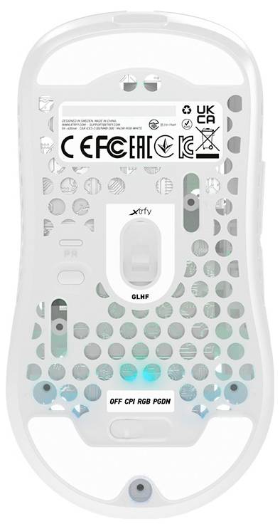 Cherry XTRFY M42 Wireless RGB Maus Ohne (Ansteuerung über Computer) Weiß