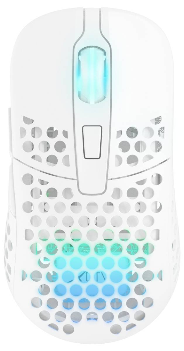 Cherry XTRFY M42 Wireless RGB Maus Ohne (Ansteuerung über Computer) Weiß