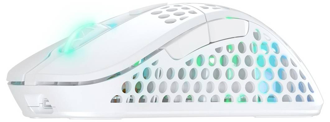 Cherry XTRFY M4 Wireless RGB Maus Ohne (Ansteuerung über Computer) Weiß