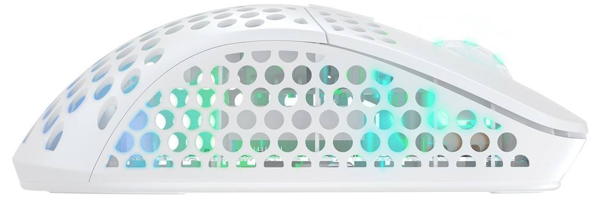 Cherry XTRFY M4 Wireless RGB Maus Ohne (Ansteuerung über Computer) Weiß