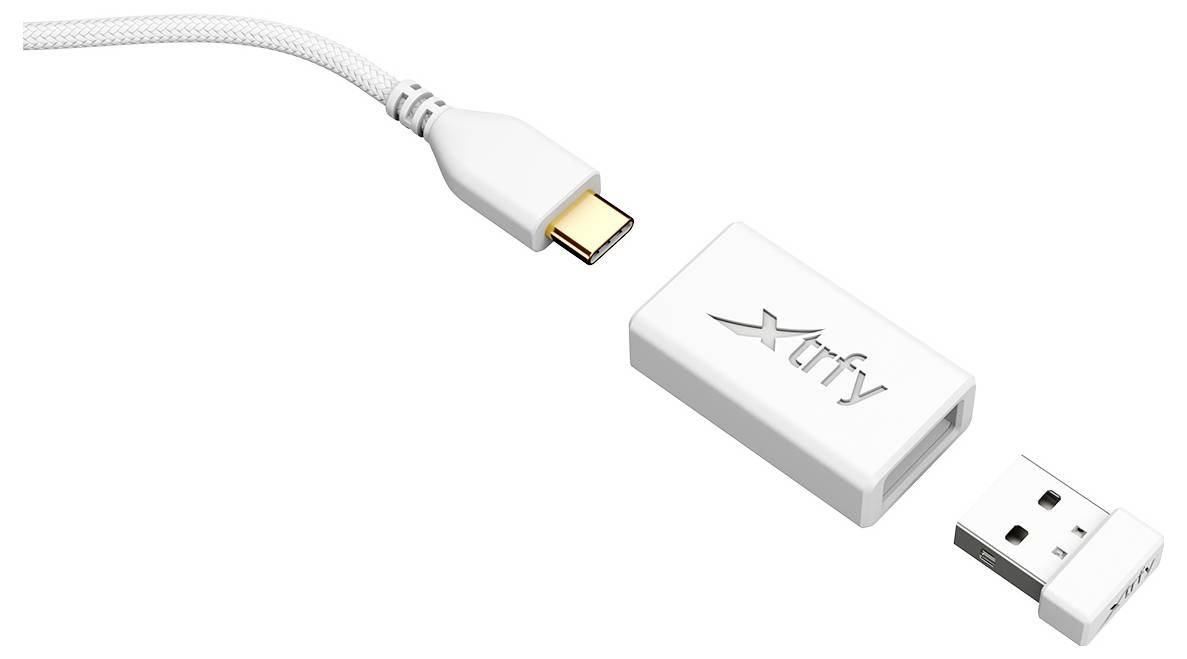 Cherry XTRFY M8 Wireless Maus Ohne (Ansteuerung über Computer) Weiß