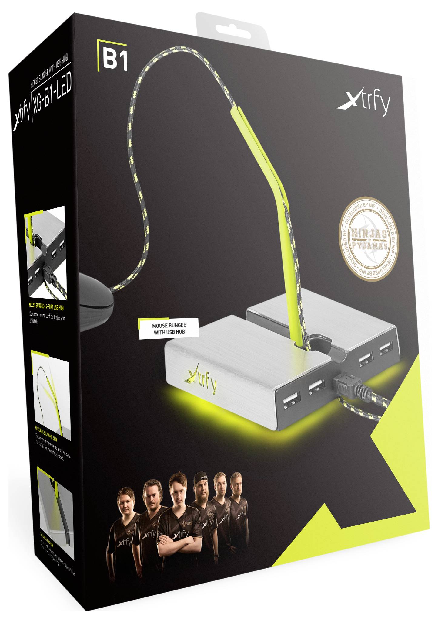 Cherry XTRFY B1 Mouse Bungee Maus-Kabel-Halterung Ohne (Ansteuerung über Computer)