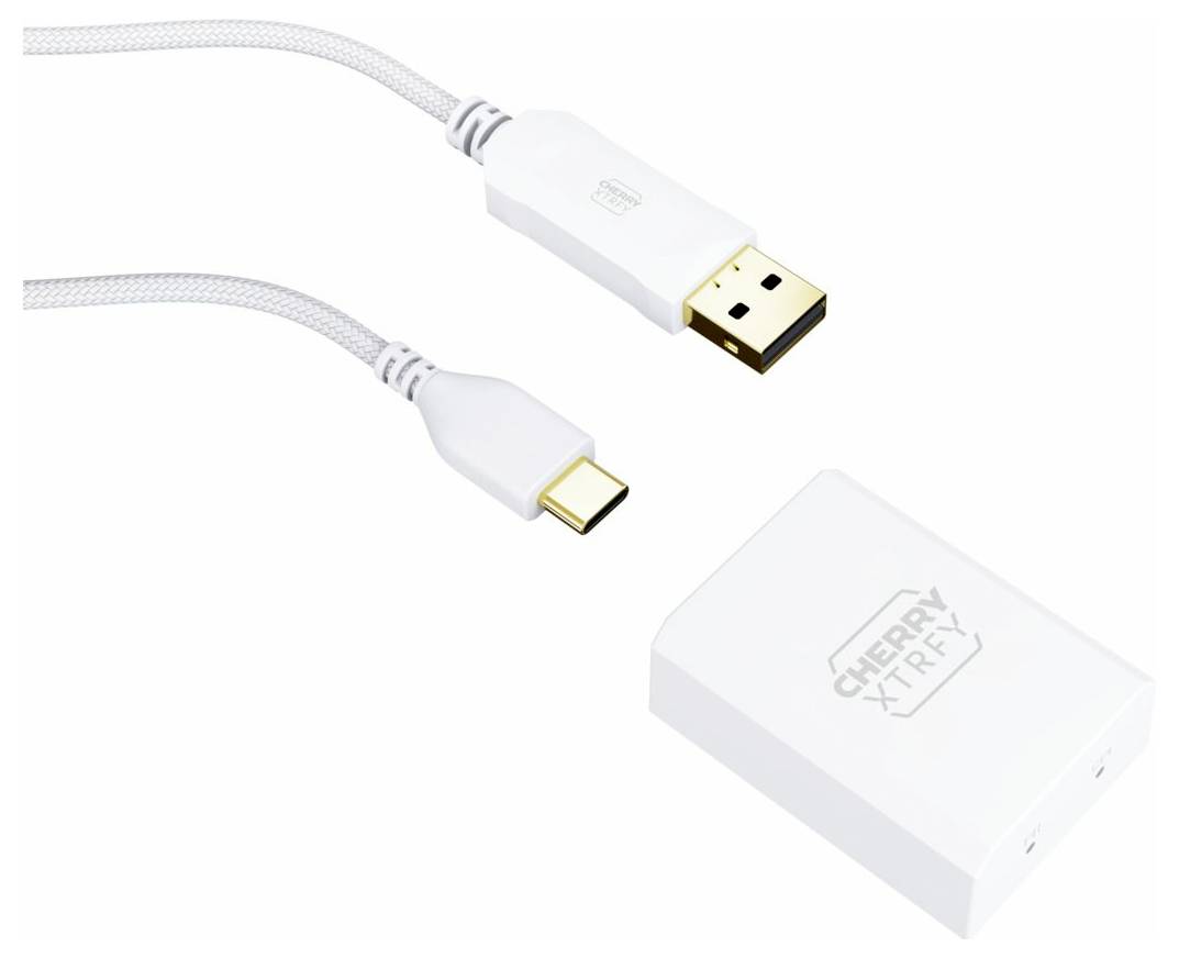 Cherry XTRFY M68 Pro Wireless, White Maus Funk Optisch 5 Tasten