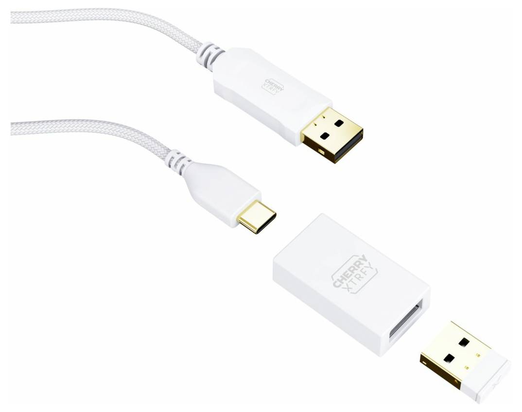Cherry XTRFY M68 Wireless, White Maus Funk 5 Tasten