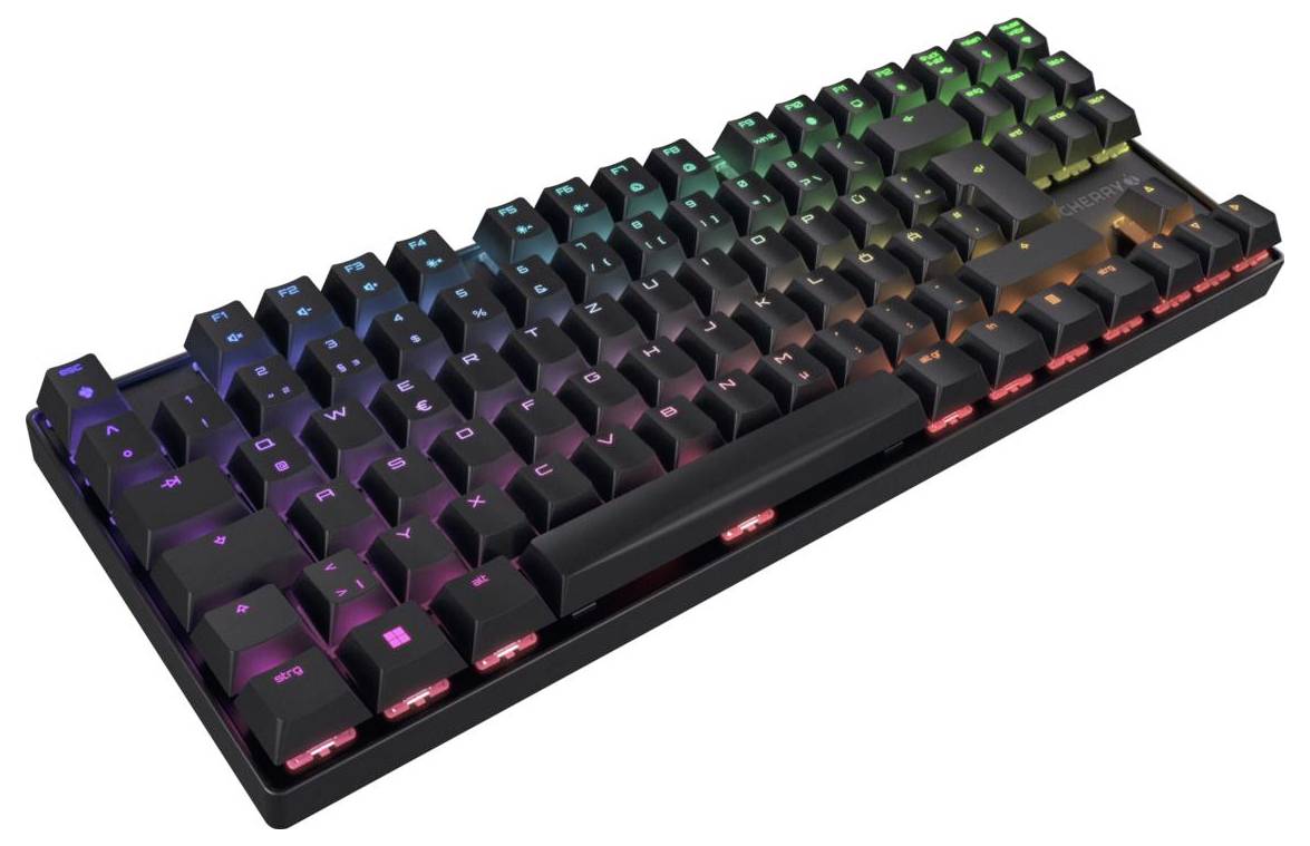 Cherry XTRFY MX 8.2 TKL Wireless, black Bluetooth®, Funk Tastatur Deutsch, QWERTZ Schwarz