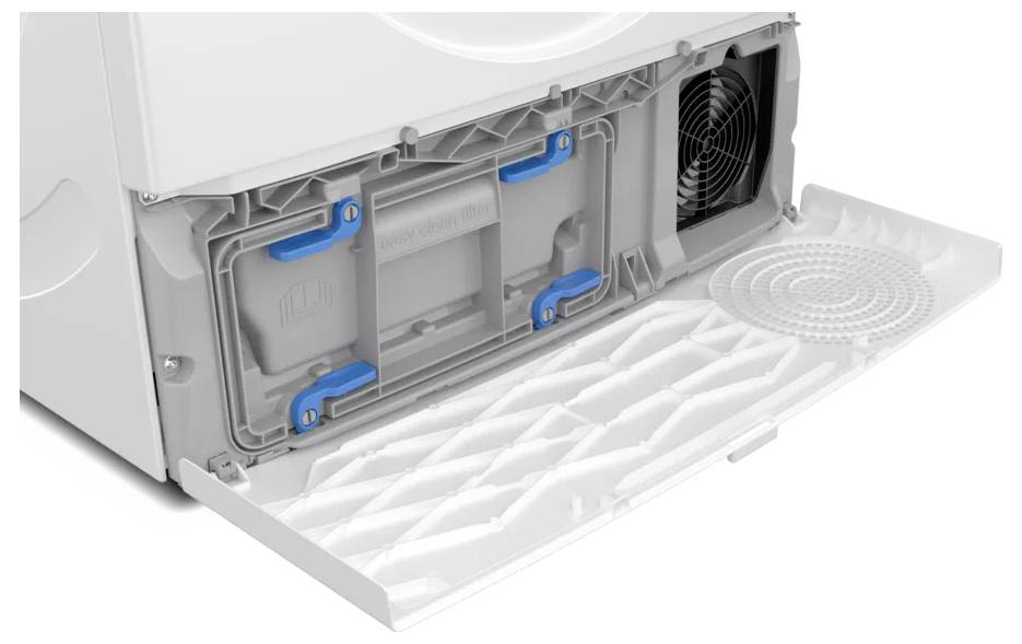 Siemens iQ300 WT45HVA4, Freistehend, Frontlader, Kondensation, Weiß, Drehregler, Berührung, Rechts