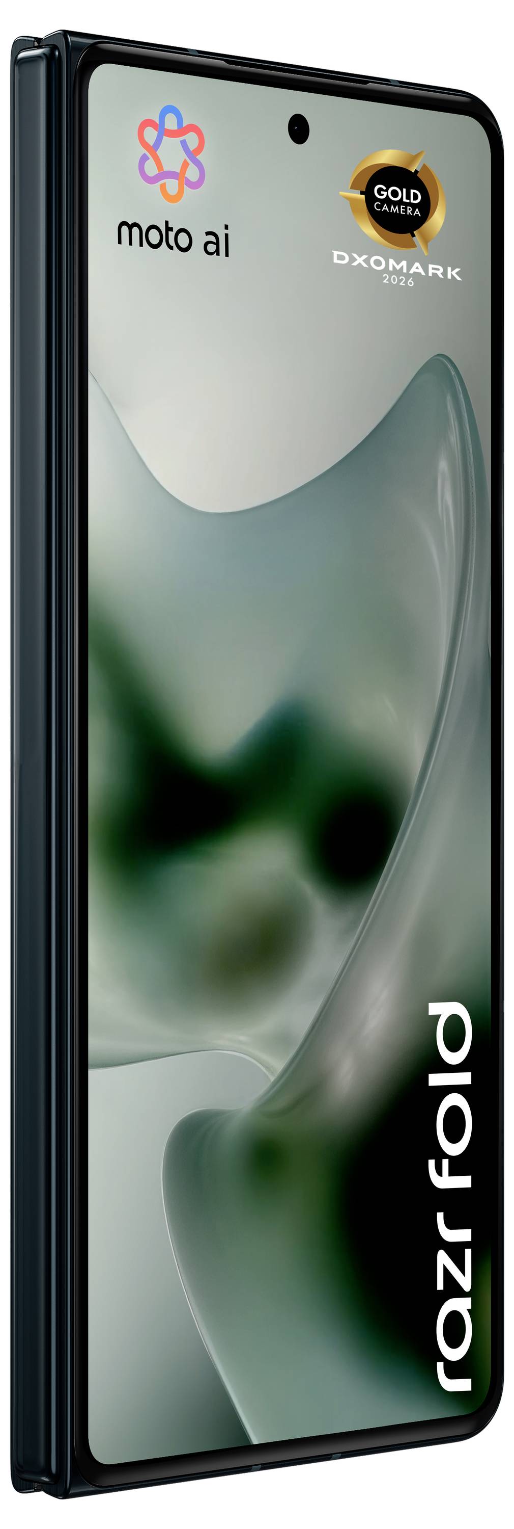 Moto AI Smartphone in Vorderansicht gezeigt, mit 