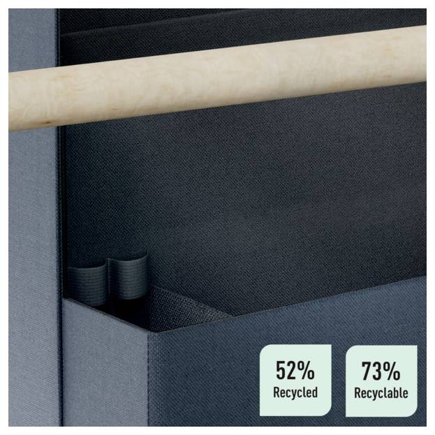 3D rechteckige Schachtel mit gemusterten schwarzen und grauen Seiten, mit gekennzeichneten Abmessungen von 320 mm Höhe, 80 mm Breite und 260 mm Tiefe.